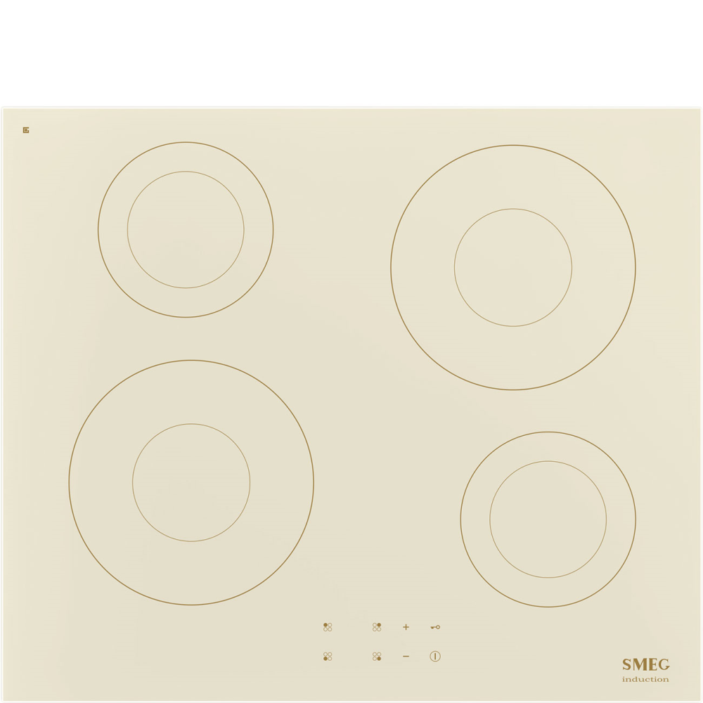 SMEG_MDA induk. deska Universale, 60cm, 4 varné zóny, Touch-Control, LED v barvě červené, krémová SI2641DP