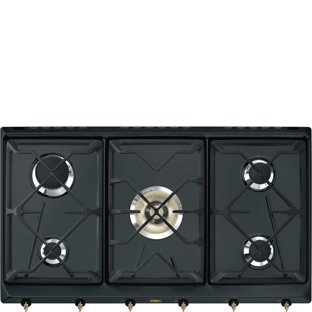 SMEG_MDA SMEG plynová varná deska SRV896, 90 cm, 5 varných zón