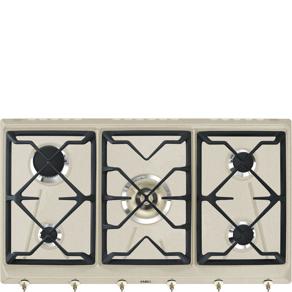 SMEG_MDA SMEG plynová varná deska SRV896, 90 cm, 5 varných zón
