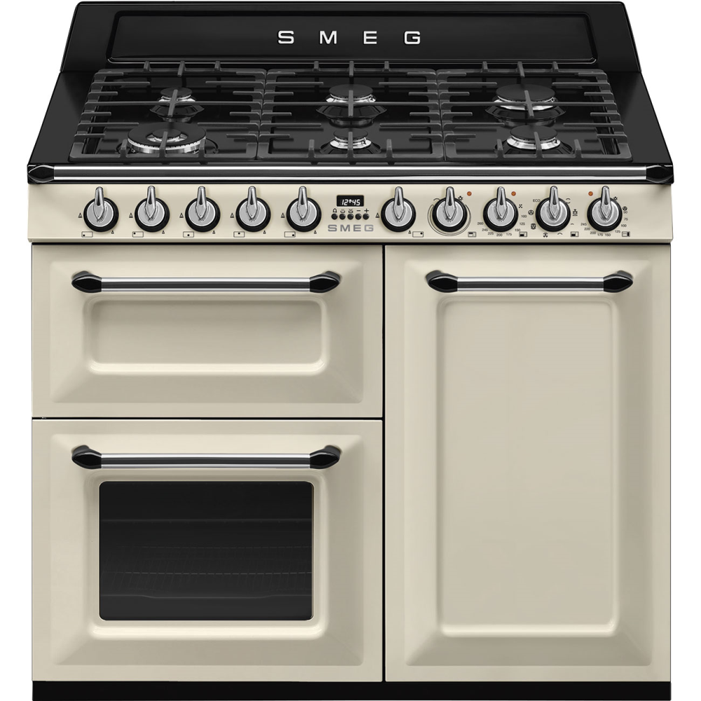SMEG_MDA SMEG varné centrum TR103, 100 x 60 cm, plynová varná deska, 3 trouby, objem 61 l