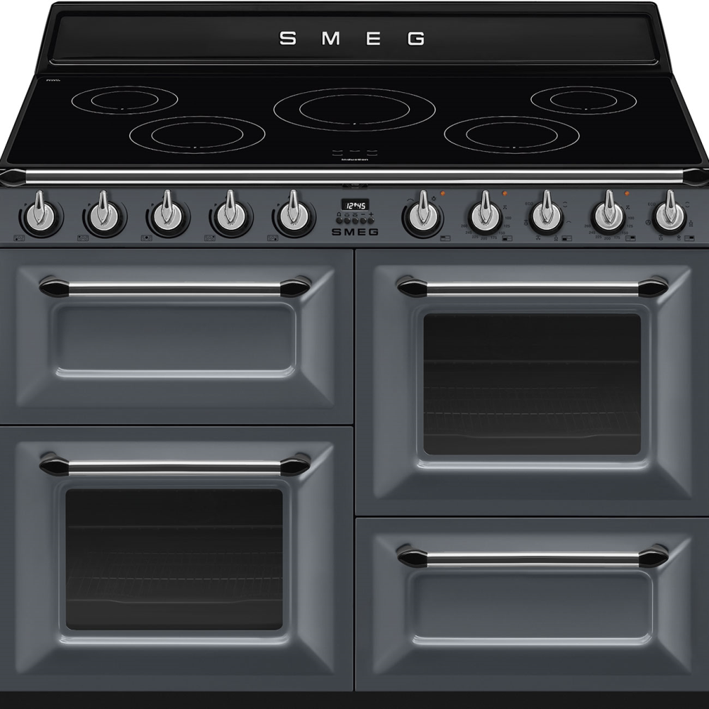 SMEG_MDA SMEG varné centrum, 110 x 60 cm, indukční varná deska, 3 trouby, objem 61/61 l