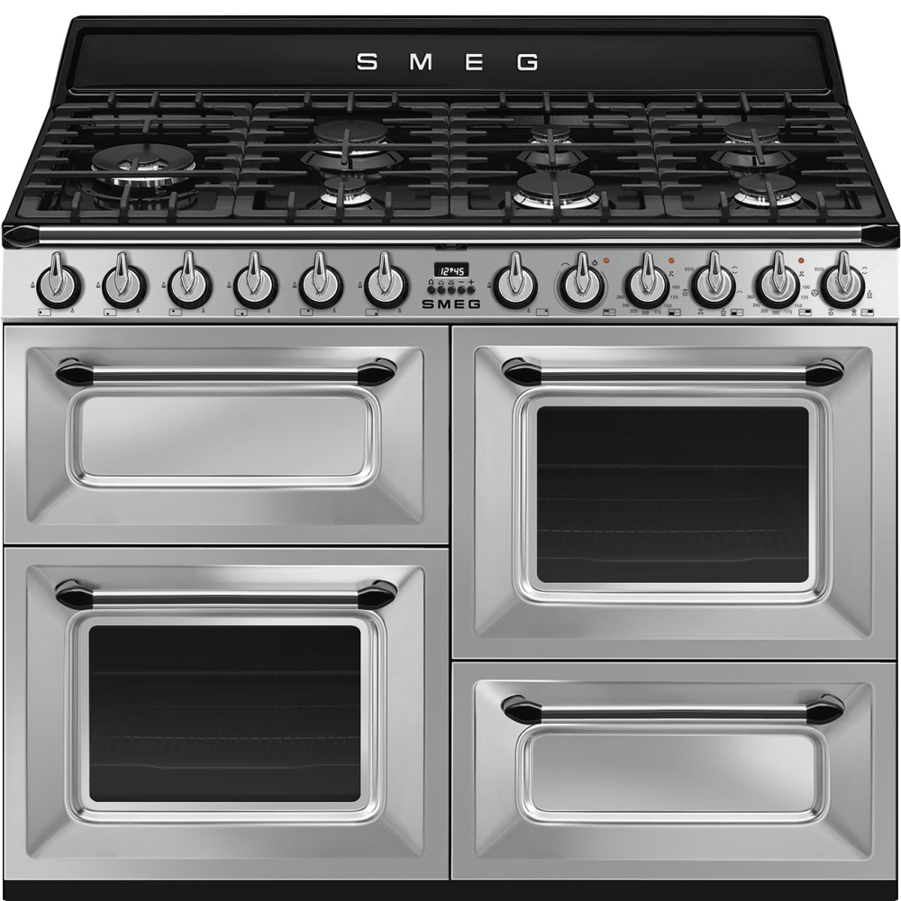 SMEG_MDA SMEG varné centrum TR4110, 110x60 cm, plynová varná deska, 3 trouby, objem 61/61 l