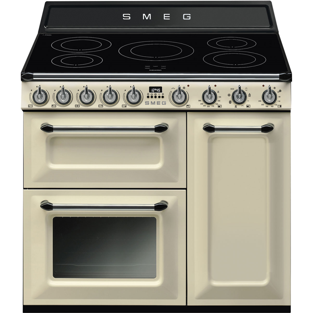SMEG_MDA SMEG varné centrum, 90 x 60 cm, indukční varná deska, 3 trouby, objem 61/62 l