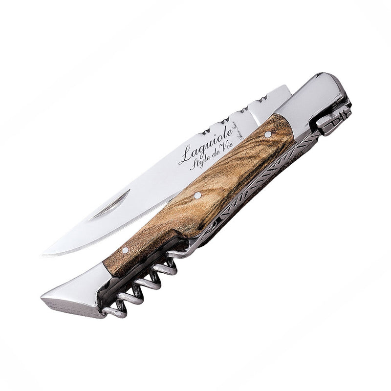 LAGUIOLE Luxury - kapesní nůž s vývrtkou, rukojeť olivové dřevo